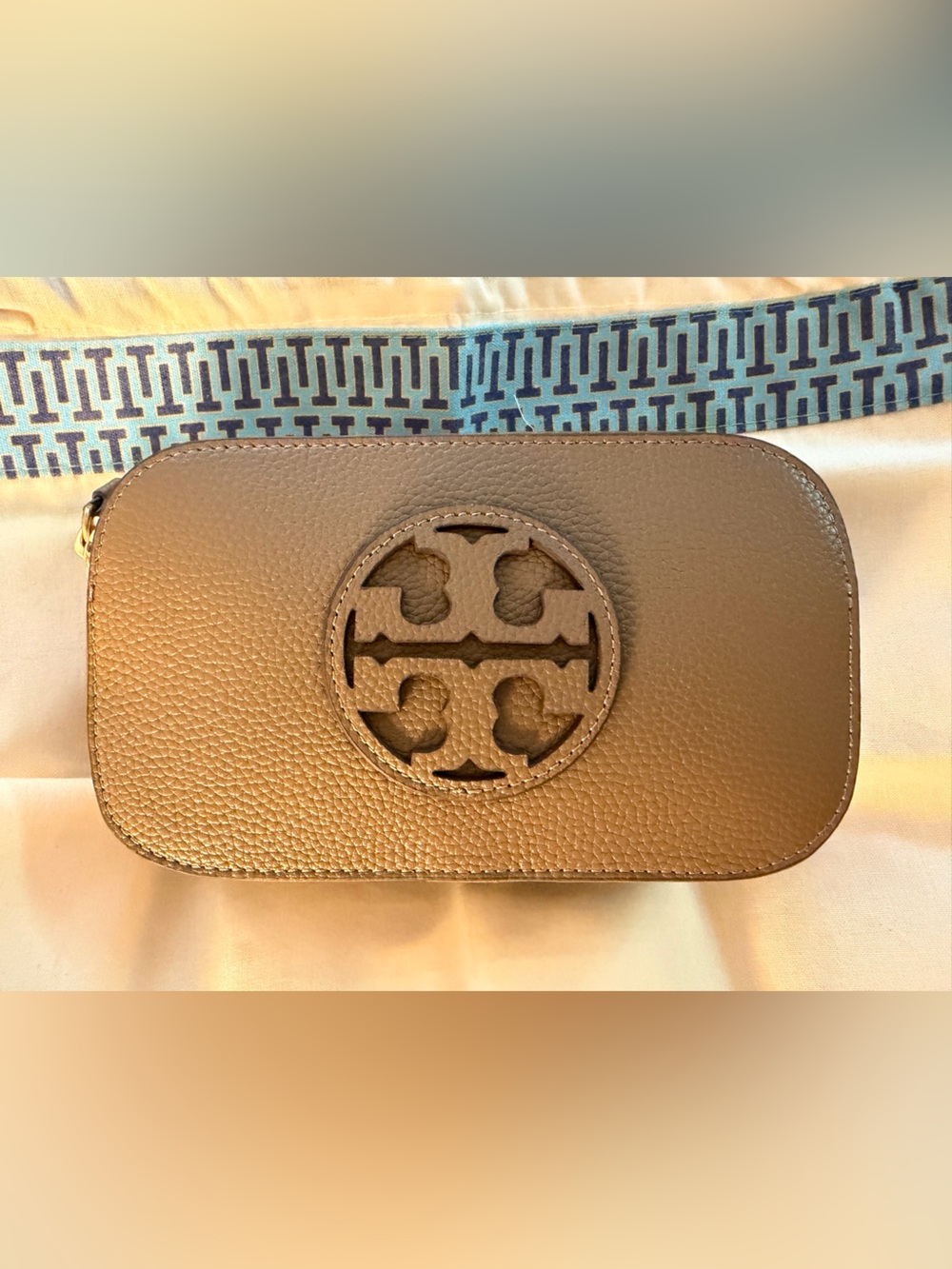 Tory Burch Miller Crossbody Bag Leather Logo - Picture 1 of 10
